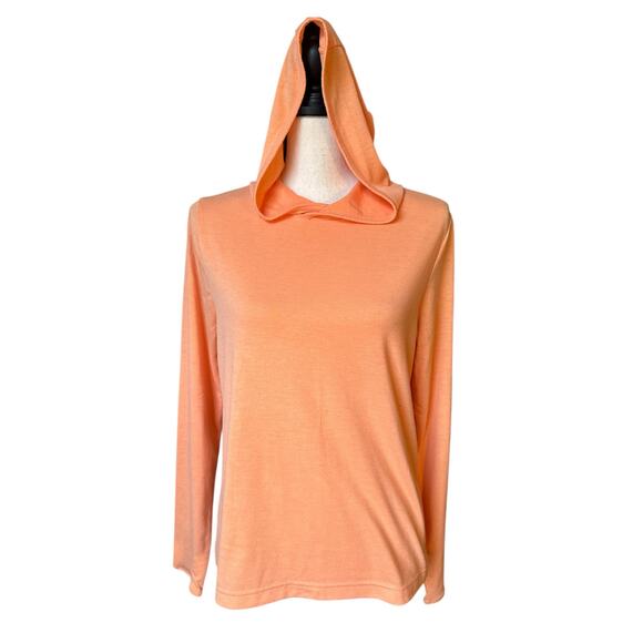 Huk Tops - HUK Waypoint Long-Sleeve Hoodie Sweatshirt Women's Small LightOrange Lightweight